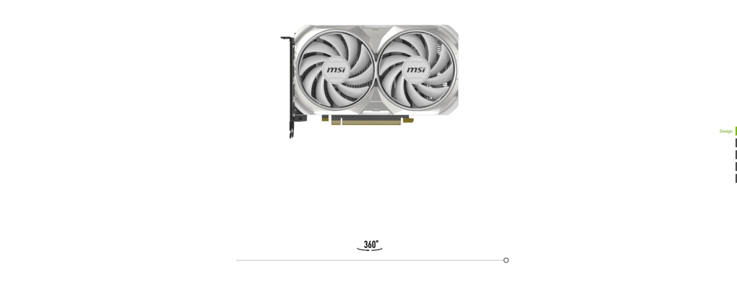 A large marketing image providing additional information about the product MSI GeForce RTX 4060 Ventus 2X OC 8GB GDDR6 - White - Additional alt info not provided